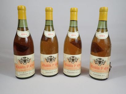 4 bouteilles Chablis 1964 Dumoulin Aîné,...