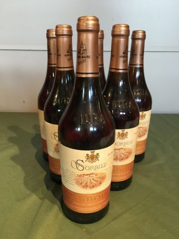 6 bouteilles Arbois Sorbief 2006 Henri Maire,...
