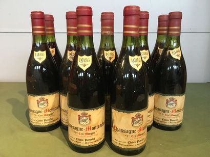 12 bouteilles Chassagne Montrachet 1er Cru...