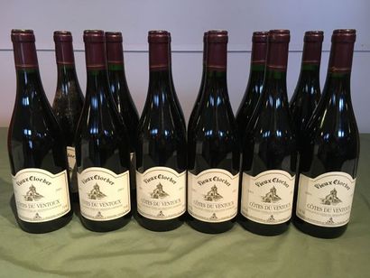 12 bouteilles Ventoux Vieux Clocher 2003...
