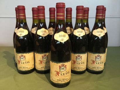 12 bouteilles Fixin 1990 Clovis Poncelet