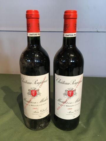 2 bouteilles Château Poujeaux 1995 Moulis,...