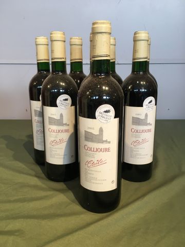 8 bouteilles Collioure l'Etoile 2003, vendu...