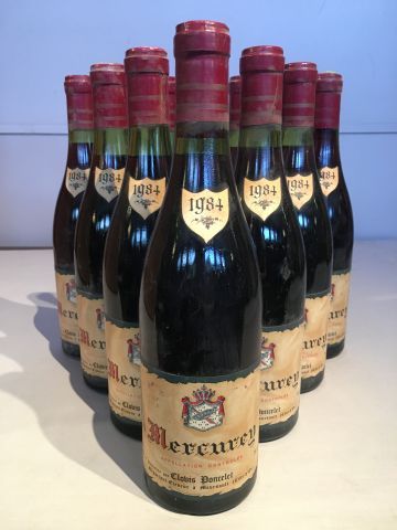 10 bouteilles Mercurey 1984 Clovis Poncelet,...