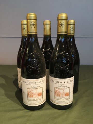 5 bouteilles Châteauneuf du Pape Montjoie...