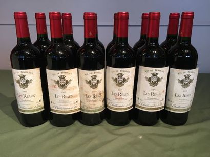 12 bouteilles Les Reaux 2005 Bordeaux, étiquettes...