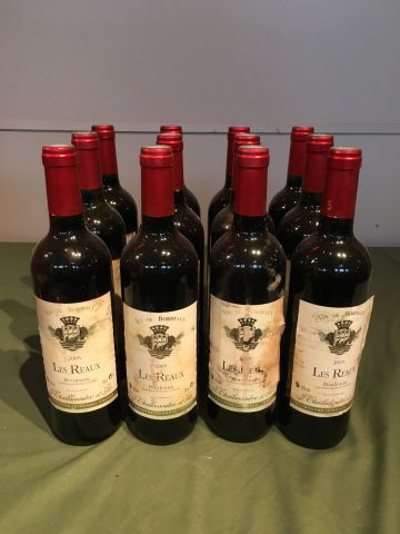 12 bouteilles Les Reaux 2005 Bordeaux, étiquettes...