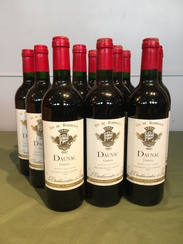 12 bouteilles Daunac 1997 Graves, caisse...