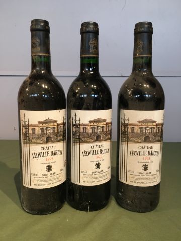 3 bouteilles Château Léoville Barton 1993...