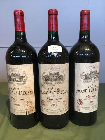 3 Magnums Château Grand Puy Lacoste 2006...