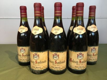 8 bouteilles Volnay Santenots 1er Cru 1990...