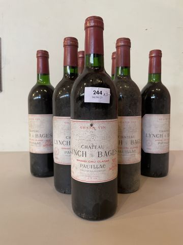 7 bouteilles Château Lynch Bages 1986 Pauillac,...