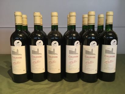 12 bouteilles Collioure l'Etoile 2003, vendu...