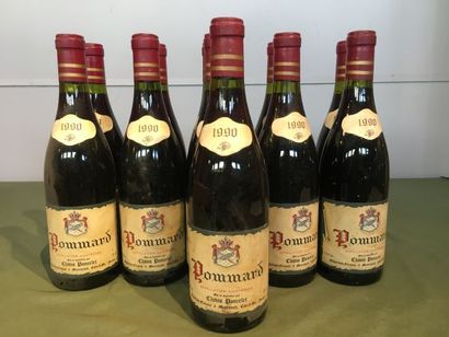 11 bouteilles Pommard 1990 Clovis Poncelet,...