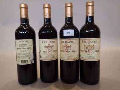 4 Bouteilles Les Hauts de Lynch Moussas 2009...