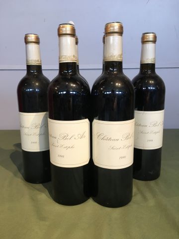 6 Bouteilles Château Bel-Air 1998 Saint Estèphe,...