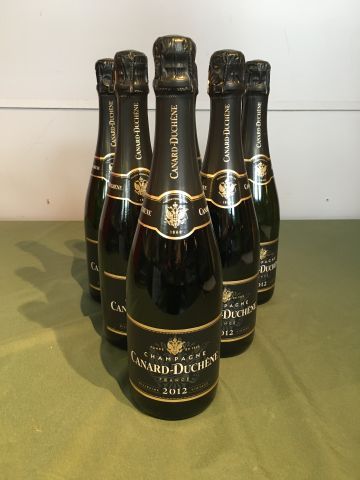6 bouteilles Champagne Canard Duchêne 2012...