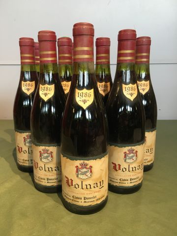 11 bouteilles Volnay 1986 Clovis Poncelet,...