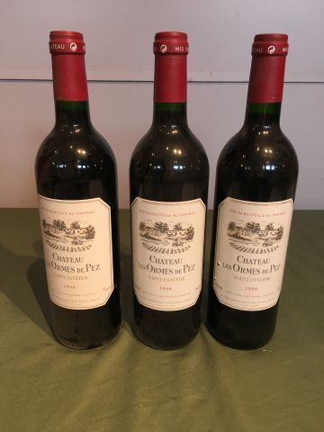 3 bouteilles Les Ormes de Pez 1996 Saint...