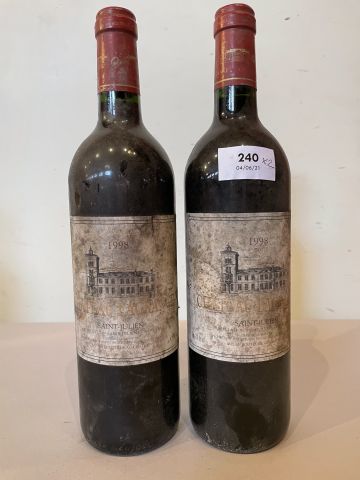 2 bouteilles Château Lagrange 1998 Saint...