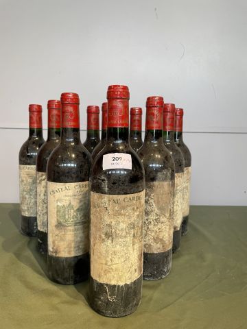 10 bouteilles Château Carbonnieux 1990 Pessac...