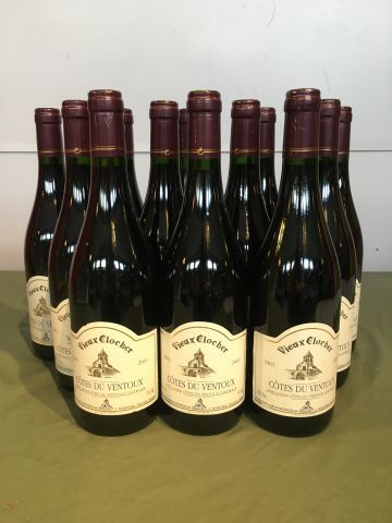 12 bouteilles Ventoux Vieux Clocher 2003...