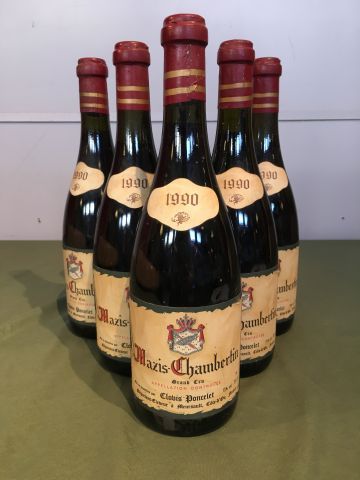 6 bouteilles Mazis Chambertin GC 1990 Clovis...