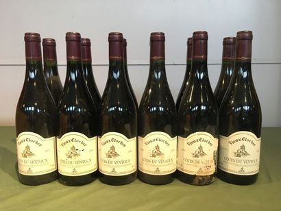 12 bouteilles Ventoux Vieux Clocher 2003...