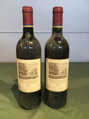 2 bouteilles Château Duhart Milon 1990 P...