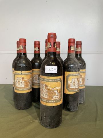 8 bouteilles Château Ducru Beaucaillou 1992...
