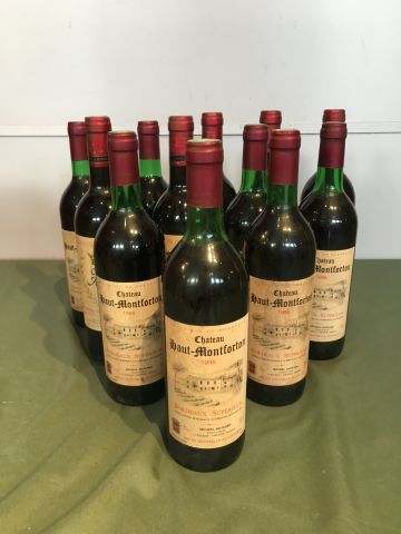 7 bouteilles (en l'état) : Château Haut Montforton...