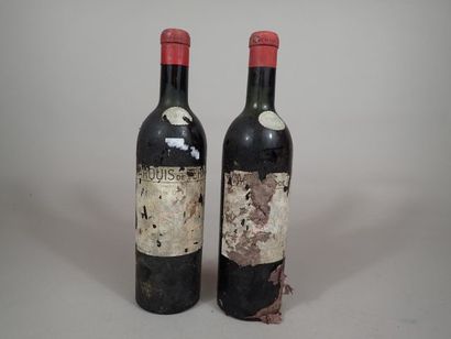 2 bouteilles:Château Marquis de Terme 1961...