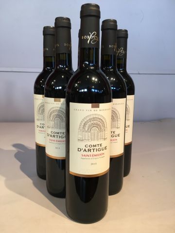 6 bouteilles Comte d'Artigue 2013 GC Saint...