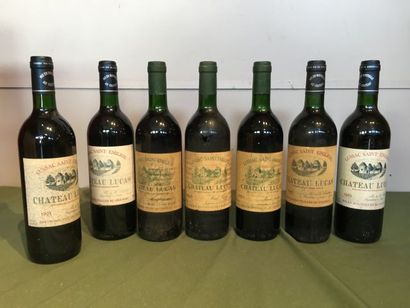 4 bouteilles (en l'état) : Château Lucas...