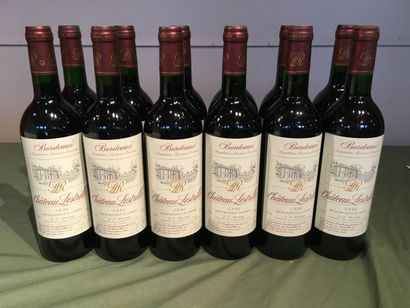 12 bouteilles Château Lestrille 1996 Bor...