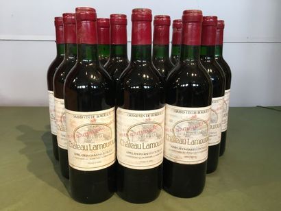 12 bouteilles Château Lamouroux 1985 Graves,...