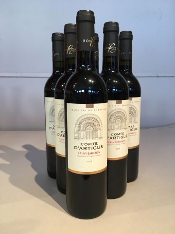 6 bouteilles Comte d'Artigue 2013 GC Saint...