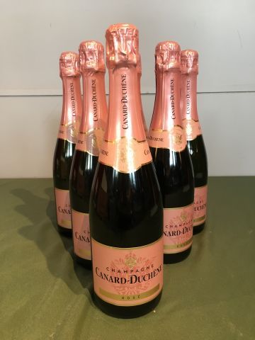 6 bouteilles Champagne Canard Duchêne Ro...
