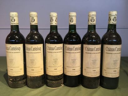 6 bouteilles Château Canteloup 1989 1ères...