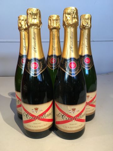 5 bouteilles Champagne Castellane demi s...