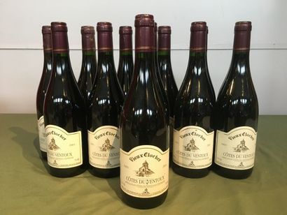12 bouteilles Ventoux Vieux Clocher 2003...