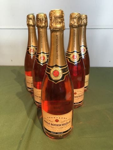 6 bouteilles Champagne Alfred Rothschild...