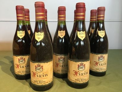 12 bouteilles Fixin 1987 Clovis Poncelet