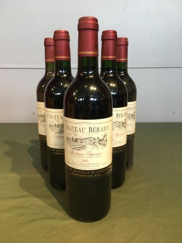 6 bouteilles Château Berard 2002 Bordeaux...