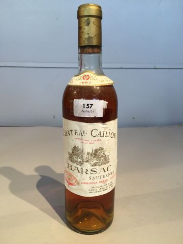 1 bouteille Château Caillou 1967 Barsac Sauternes,...