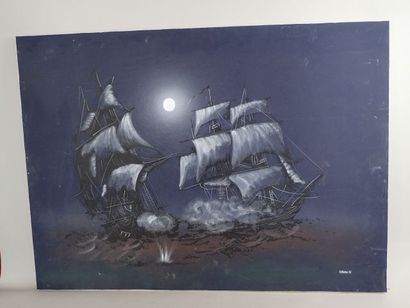 Ecole française vers 1978, 'Bataille navale...