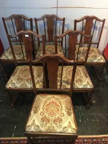 Suite de six chaises de salle à manger en...