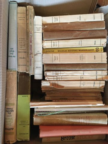 Carton de livres brochés. En l'état.