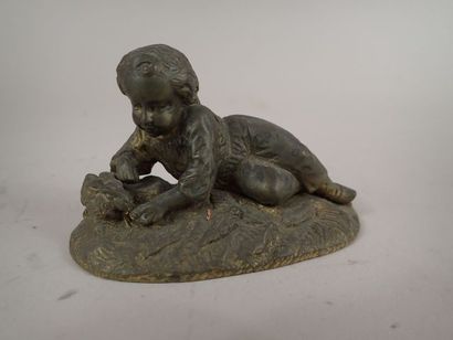 LEBLANC (XIXème siècle). « Enfant allongé...