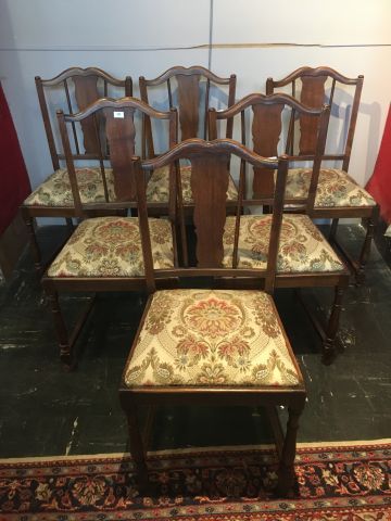 Suite de six chaises de salle à manger en...